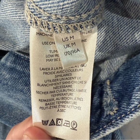 We The Free People Marci Utility Coverall Short Sleeve Denim Jumpsuit Womens Med - Picture 9 of 10